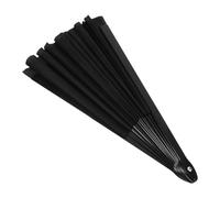 OUNONA Éventail Pliable Noir Léger et Facile à Transporter en ABS et Polyester de Style Chinois Design Délicat pour Festivals de Musique et Usage Scénique