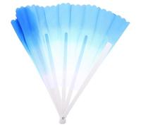 OUNONA Éventail Pliant de Danse Chinoise Bleu 33 Os 10 Cm Pliable en Tissu Épais, Accessoire Performance Tai Chi pour Spectacle et Décoration Murale, Fan Dansant Traditionnel