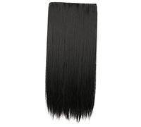 OUNONA Extensions De Cheveux Longs à Clips 2 Pièces 80cm Cheveux Raides Synthétiques Accessoire Coiffure Pour Femmes Facile à Installer Postiches Résistants à La Chaleur