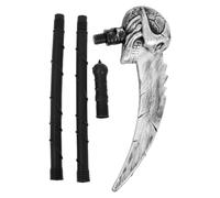 OUNONA Fausse Faucille Halloween en Plastique Argenté Tête de Crâne Réaliste, Accessoire Cosplay pour Fête Costumée, Décoration Sécurisée et Légère, 1 Pièce pour Performances et Carnaval