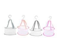 OUNONA Filets de Séchage pour Éponges de Maquillage 4 Pièces 20 Cm Suspendus Panier Multifonction Salle de Bain Rangement Cosmétiques Gris Rose Lilas Vert Matcha