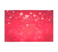 OUNONA Fond Photo Cœur Scintillant Polyester pour Couple, Décor Romantique Mariage Saint-Valentin, Toile Arrière-Plan Grand Format pour Studio Photo, Fête et Événement Intime, Rouge