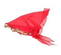 OUNONA Foulard Tribal Rouge pour Danseuse du Ventre Pièces Métalliques Accessoire Coiffure Ethnique Léger et Flexible Bandana Bohème pour Festivals et Costumes de Danse