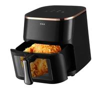 OUNONA Friteuse à Air Visible pour Famille et Saine Écran Tactile Multifonction Friteuse Électrique sans Huile Cuisson Uniforme et Capacité