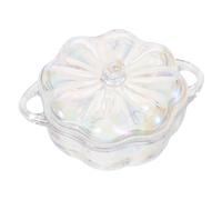 OUNONA Glass Pumpkin Candy Jar With Lid Cute Glass Snack Container For Halloween And Thanksgiving Decor Sealed Storage For Candy Cookies And Treats Decorative Pumpkin Bowl