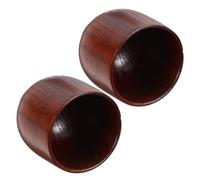 OUNONA Gobelet En Bois Naturel 36ml Petite Taille En Jujubier Lot De 2 Réutilisable Solide Pour Eau Vin Thé Usage Quotidien Camping