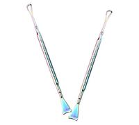 OUNONA Gratte-nez En Acier Inoxydable 2pcs Pour Extraction De Points Noirs Outil De Nettoyage Des Pores Design Ergonomique Pour Types De Peau Utilisation à Domicile Embout De Cœur