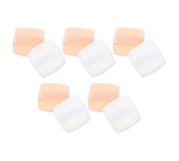 OUNONA Houppette De Maquillage Mini 10 Pièces Éponge De Maquillage Compacte Fond De Teint Utilisation Facile Douce Et Délicate Couleur Blanche Et Chair