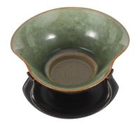 OUNONA Infuseur à Thé en Vrac Passoire Céramique Vintage Grosse Taille Filtre Réutilisable pour Dégustation Thé Traditionnelle Chinoise