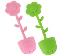 OUNONA Infuseur Thé en Silicone 2pcs Passoire à Thé pour Filtrer Accessoires pour Restaurants et Maison Couleur Aléatoire