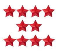 OUNONA Insignes et Construction Solide Aspect Tridimensionnel Rouge 10 Pièces en Aluminium Accessoires Vintage pour Photographie et Collection
