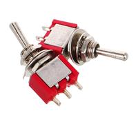 OUNONA Interrupteur à Bascule en Cuivre, Étanche et Facile à Utiliser Mini 3 Positions 3 Broches Filetage M6 pour Tableau de Bord de Voiture