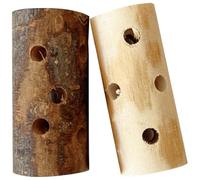 OUNONA Jouets à Mâcher pour Hamster et Lapins Bâtons en Bois de Pomme Naturel Faits Main 2pcs Décoratifs pour Petits Animaux la Maison