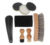 OUNONA Kit Cirage Chaussures Portable avec Brosses Durables Complet pour Nettoyage Entretien et Polissage des Chaussures Compact Voyage et Affaires