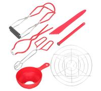OUNONA Kit Cuisine pour Mise en Conserve Entonnoir en Acier Inoxydable et Support à Couvercles Léger et Résistant pour Fabrication de Confitures Maison