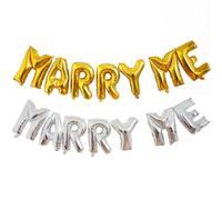OUNONA Kit de Ballons en Aluminium 2 Sets pour Décorations de Mariage Élégantes avec Lettres Marry Me, pour Fêtes et Cérémonies, Facile à Installer