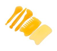 OUNONA Kit de Massage Gua Sha Résine Polyvalent avec Stylo Point Acupression Grattoir Visage Bâton Musculaire et Peigne pour Soins Du Visage et Corps Selon la Théorie des Méridiens