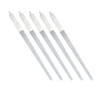 OUNONA Limes à Ongles en Acier Inoxydable 15,5 Cm, Lot de 5 Bâtonnets de Ponçage Double Face Grain Fin et Grossier, Outil Professionnel pour Manucure et Pédicure, Accessoire Nail Art