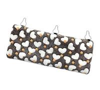 OUNONA Lit Hamac pour Petits Animaux, Repos Quatre Saisons, Coton, Café | Nid Suspendu Confortable pour Sommeil, Fixation à Cage, Adapté aux Hamsters et Autres Petits Compagnons