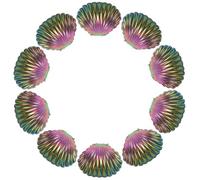 OUNONA Lot De 10 Boîtes À Dragées De Coquillage Nacré Petit Format, Boîtes À Bonbons Iridescentes En Plastique, Contenants Pour Mariage Et Île