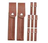 OUNONA Lot de 10 Étuis À Pinces Vides pour Extensions De Cils Organiseur pour Outils De Maquillage Rangement pour Cils Étui pour Pinces À Épiler Marron Clair