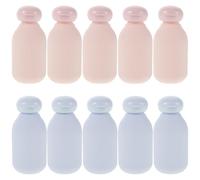 OUNONA Lot de 10 flacons de voyage pour produits de toilette : flacons de 100 ml, format voyage, étanches, rechargeables, en plastique souple, pour shampoing et lotion.