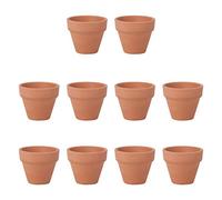 Ounona Lot de 10 mini-pots en terre cuite - pots fleurs/cactus - idéal pour plantes, loisirs créatifs, mariages, chambres d’enfants - 4,5 x 4 cm