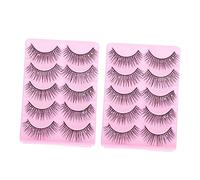 OUNONA Lot De 10 Paires De Faux Cils Décoratifs Noirs à Fibres Épaisses Ornés De Cristaux, Maquillage Des Cils Pour Femmes, Effet Scène, Usage Quotidien, Style Naturel Et Réaliste