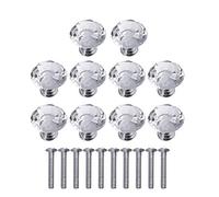Ounona Lot de 10 poignées de meubles en verre En forme de diamant 30 mm