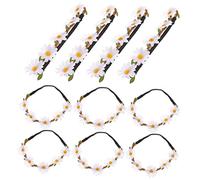 OUNONA Lot De 10 Serrage-têtes à Fleurs De Marguerite Blancs, Légers Et Confortables, Bandeaux Décoratifs Vintage Pour Femme, Couronnes Pour Mariage Et Festival