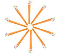 OUNONA Lot de 10 Stylos Gel de Carotte Corps Ergonomique en Abs, Design Lapin Mignon, pour Écrire sur Cartes et Dessiner, pour Étudiants