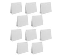 OUNONA Lot de 10 supports de calendrier de table pour projets DIY - Base de calendrier de bureau vierge de 20 cm avec reliure spirale - Support pour agenda mensuel rechargeable, blanc