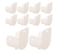 OUNONA Lot de 10 Supports de Tringle à Rideaux en Fer Blanc Cassé Bride de Fixation Métallique Robuste pour Plafond et Mur Accessoires de Fixation pour Tringle à Vêtements Compatible