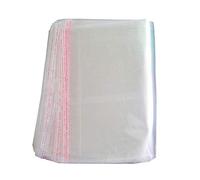 OUNONA Lot de 100 sacs en plastique transparent avec fermeture autocollante de présentation 25 x 40 cm