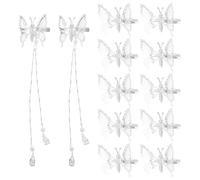 OUNONA Lot de 12 épingles à cheveux pour filles : bijoux de cheveux réalistes avec design mobile, accessoires de cheveux de mariée, barrettes à pompons pour fête de mariage