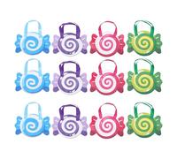 OUNONA Lot de 12 sachets cadeaux sur le thème des bonbons - Sacs réutilisables en forme de sucettes pour friandises et goûters - Sachets cadeaux non tissés en forme de donuts - Idéal pour les