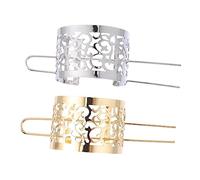 OUNONA Lot de 2 Bâtonnets à Cheveux Doré et Argenté 12 Cm en Fer Décoratifs Traditionnels pour Femme Chignon Élégant Accessoire Cheveux Chinois