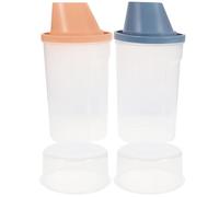 OUNONA Lot de 2 boîtes de rangement compactes pour détergent à lessive avec capacité de 1000 ml, matériau PP robuste, étanche et portable pour une organisation efficace du détergent à la maison ou en