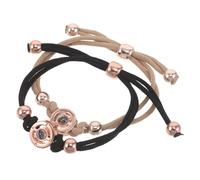OUNONA Lot de 2 bracelets de pour couple, bracelets de communication lumineux avec vibration, bijoux pour relation à distance (petit(e) ami(e) ou petite amie).