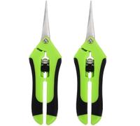 OUNONA Lot de 2 ciseaux pour élaguer des ciseaux à élaguer manuel en acier inoxydable professionnel (Vert)