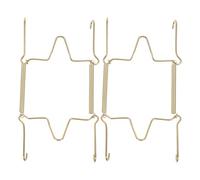OUNONA Lot De 2 Crochets Muraux En MéTal Forme U Pour Support D'Assiette À Ressort 5.51 Pouces Supports Invisibles Pour Affichage Mural DéCoratif Et Polyvalent