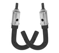 OUNONA Lot de 2 Crochets Télescopiques Réglables pour Échelle Droite 28-32 Mm en Acier Robuste, Support Mural et Plafond pour Échelle de Toit, Stabilisateur D’échelle Extérieur