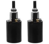 OUNONA Lot de 2 douilles à bouton-poussoir rotatif E26, compatible avec | Douille de lampe en bakélite avec interrupteur rotatif, commande rotative pour lampadaires