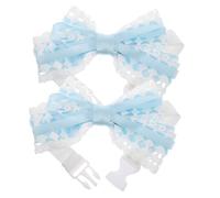 OUNONA Lot De 2 Embrasses De Rideaux en Tissu avec Nœuds en Polyester Bleu pour Rideaux Fenêtres Décoration De Chambre d'enfant