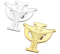 OUNONA Lot de 2 épinglettes caducée médical, épinglette de dessin | Broche médicale, bijou, insigne de psychologie pour étudiants en soins infirmiers et professionnels, badge pour sac à dos