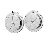 OUNONA Lot de 2 Grilles de Ventilation en Acier Inoxydable Clapet Réglable pour Four et Barbecue Couvercle d'Aération Robuste Accessoire pour Évacuation d'Air Extérieur Compatible