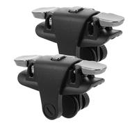 OUNONA Lot de 2 Manettes de Jeu pour Téléphone Mobile avec Gâchettes Mobiles en Alliage Tridirectionnel Noir Compatibles Universellement
