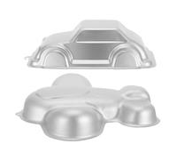 OUNONA Lot de 2 moules à gâteaux 3D en forme de voiture - Moule pour gâteau véhicule de dessin animé, accessoire de cuisine pour la décoration de chocolats, bonbons, biscuits et gâteaux