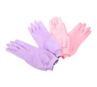 OUNONA Lot de 2 Paires de Moufles de Vaisselle en Pvc Imperméables et Réutilisables, Doublés Polaire pour Nettoyage Ménager avec Design Suspendu, Antidérapants et Chauds pour L'hiver