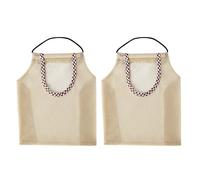 OUNONA Lot De 2 Paquet De Rangement Suspendus en Filet Respirant Grosse Taille, Maille Extensible, Couleur Naturelle, pour Fruits Et Légumes, La Cuisine Organisation Pratique